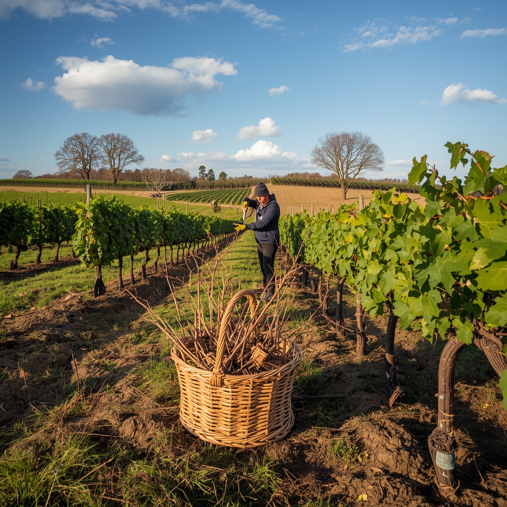 Tehnika zimske rezidbe vinove loze u vinogradu