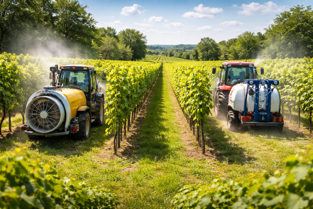 Mašine za zaštitu vinove loze u vinogradu