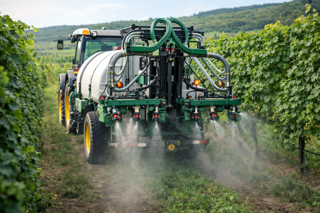 Recirkulacioni orošivač za vinogradarsku zaštitu useva